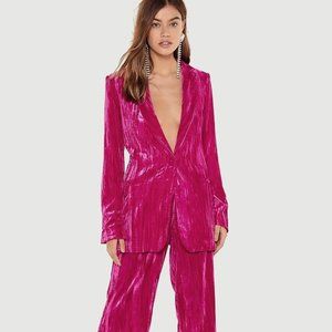Utterly Amazing Rose Velvet Suit